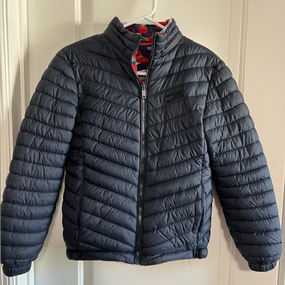 Boys Reversible Puffer Jacket- Size Medium
